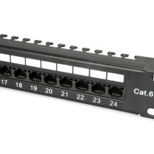 Equip 19" connection panel 24xRJ45 Cat6 UTP 1U 250MHz RAL9005 Equip 19" connection panel 24xRJ45 Cat6 UTP 1U 250MHz RAL9005