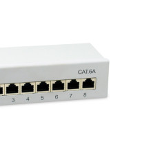 Equip panel divider 8xRJ45 Cat6a table 500MHz RAL7035 Equip panel divider 8xRJ45 Cat6a table 500MHz RAL7035