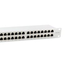 Equip Equip 48x RJ45 Cat6A 19 colių FTP 1HE Premium šviesiai pilkos spalvos skydo skirstytuvas Equip Equip 48x RJ45 Cat6A 19 colių FTP 1HE Premium šviesiai pilkos spalvos skydo skirstytuvas