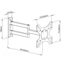 Techly wall mount 19-37" LCD / LED / Plasma with 3 folds two-tone Techly wall mount 19-37" LCD / LED / Plasma with 3 folds two-tone