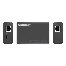 Intellinet PoE splitter with USB-C output, PoE++ / 4PPoE, Gigabit Ultra, IEEE 802.3bt, RJ45 input and output ports, up t