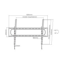 MANHATTAN TV wall mount 60"-120" with tilt up to 120kg MANHATTAN TV wall mount 60"-120" with tilt up to 120kg