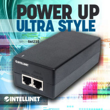 Intellinet 561235 Ultra PoE+ injektors, GIGABIT RJ45, 60W, IEEE 802.3at / af / bt Intellinet 561235 Ultra PoE+ injektors, GIGABIT RJ45, 60W, IEEE 802.3at / af / bt