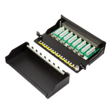 Logilink Cat.6A 8 prievadų stalo / sienos plokštė, Black