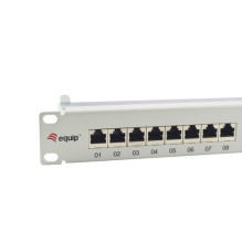 Equip Equip 24x RJ45 Cat6A 19" FTP 1HE ISO / IEC paneļu panelis hellgrau Equip Equip 24x RJ45 Cat6A 19" FTP 1HE ISO / IEC paneļu panelis hellgrau