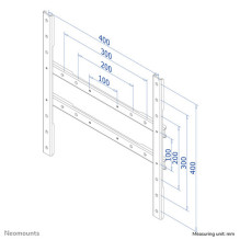 Neomounts 27"-60" adaptera plāksne 1TFT Black Max.20KG
