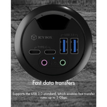 USB centrmezgls Icy Box 2x USB-C + 2x USB-A 3.0 (IB-HUB1403B) USB centrmezgls Icy Box 2x USB-C + 2x USB-A 3.0 (IB-HUB1403B)