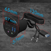 USB centrmezgls Icy Box 2x USB-C + 2x USB-A 3.0 (IB-HUB1403B) USB centrmezgls Icy Box 2x USB-C + 2x USB-A 3.0 (IB-HUB1403B)