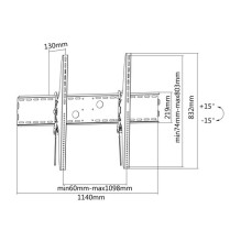 Equip wall mount 650322 60'' - 100''