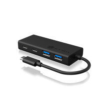 Hub 4-portu IcyBox USB 3.0 Type-C uz 2x Type C un 2x Type A ārējais USB centrmezgls Hub 4-portu IcyBox USB 3.0 Type-C uz 2x Type C un 2x Type A ārējais USB centrmezgls