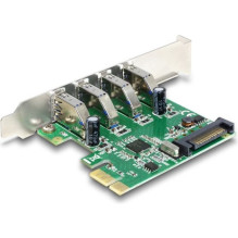 DELOCK PCI Express karte 4x USB3.0 ārējā + LowProfile