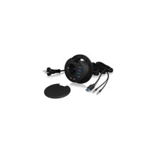 Desktop USB hub IB-HUB1430 80 mm, 4x USB 3.0 Type-A, audio input / output, contact 220V Desktop USB hub IB-HUB1430 80 mm, 4x USB 3.0 Type-A, audio input / output, contact 220V