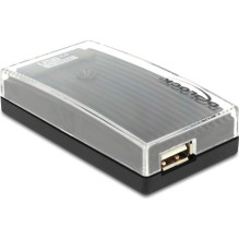 DELOCK USB-HUB 4-Port USB, juodas, su išoriniu maitinimo šaltiniu DELOCK USB-HUB 4-Port USB, juodas, su išoriniu maitinimo šaltiniu