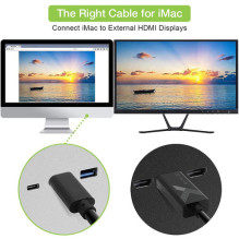 Techly USB Type C ST į HDMI 2.0 4K, 2m, Black