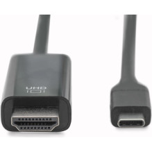 DIGITUS USB C adapterio laidas, C tipo - HDMI A 4K St / St 2.0m, juodas DIGITUS USB C adapterio laidas, C tipo - HDMI A 4K St / St 2.0m, juodas