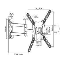 Equip wall mount 23"-55" / 1TFT foldable with 4 joints 30Kg sw retail