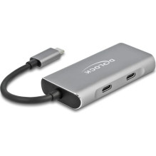USB šakotuvas Delock 2x USB-C + 2x USB-A 3.2 Gen2 (63260) USB šakotuvas Delock 2x USB-C + 2x USB-A 3.2 Gen2 (63260)