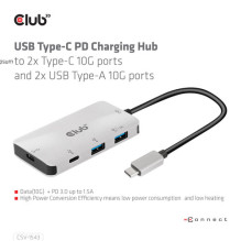 USB hub Club 3D 1x USB-C + 2x USB-A 3.1 Gen1 (CSV-1543)