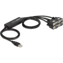 DELOCK USB cable A - 4x D-Sub9 St / St 1.40m