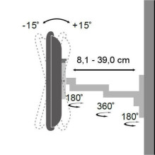 Techly wall mount LCD (301498) 30" Black