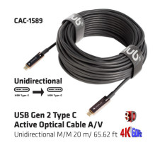 USB kabelis Club 3D USB-C - USB-C 20 m Black (CAC-1589) USB kabelis Club 3D USB-C - USB-C 20 m Black (CAC-1589)