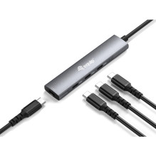 Equip 4-portu USB-C 3.2 skirstytuvas – 4x USB-C 3.2 5Gbps Equip 4-portu USB-C 3.2 skirstytuvas – 4x USB-C 3.2 5Gbps