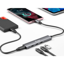 Equip 4-portu USB-C 3.2 sadalītājs - 4x USB-C 3.2 5Gbps