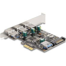 DELOCK PCI Express card 3x USB3.0 external + 1x USB3.0 internal + LowProfile DELOCK PCI Express card 3x USB3.0 external + 1x USB3.0 internal + LowProfile