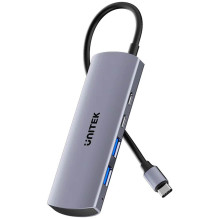 USB-C centrmezgls Unitek 4-in-1 USB-C 10 Gbps, 2x USB-A un 2x USB-C