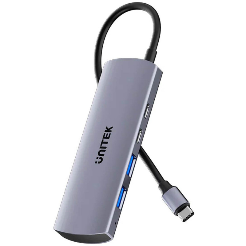 USB-C centrmezgls Unitek 4-in-1 USB-C 10 Gbps, 2x USB-A un 2x USB-C