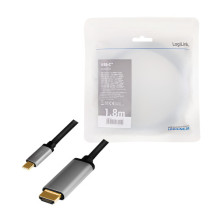 LogiLink USB-C - HDMI 1.8m pozłacane końcówki LogiLink USB-C - HDMI 1.8m pozłacane końcówki
