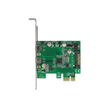 Delock PCIe x1 Card (2x USB Type-CUSB3.2 Gen1) including Low-Profile Slotblech Delock PCIe x1 Card (2x USB Type-CUSB3.2 Gen1) including Low-Profile Slotblech