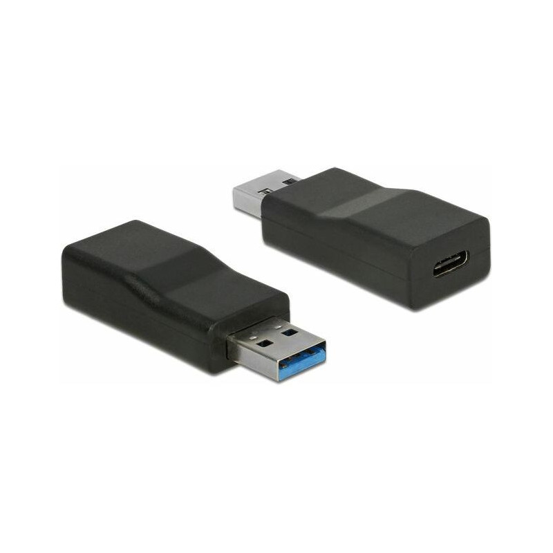 DELOCK USB3.1 keitiklis iš A tipo į C tipą St / Bu Black