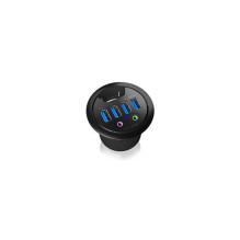 Hub 4-portu IcyBox USB 3.0 IB-Hub1403A galda USB centrmezgls ar audio retail Hub 4-portu IcyBox USB 3.0 IB-Hub1403A galda USB centrmezgls ar audio retail