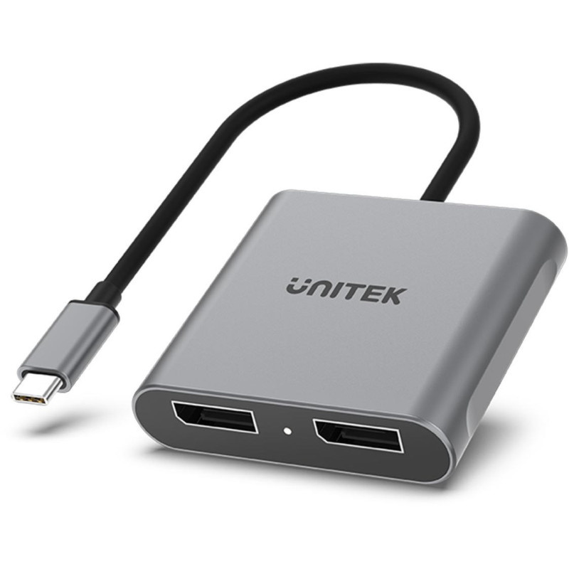 Unitek V1404A USB-C adapter to 2x DP 1.4 port 8K 60Hz
