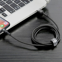 Baseus Lightning Cafule Cable 2.4A 0.5m Gray + Black (CALKLF-AG1) Baseus Lightning Cafule Cable 2.4A 0.5m Gray + Black (CALKLF-AG1)