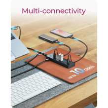 USB centrmezgls Icy Box ICY BOX IB-HUB1743-CPD 9-in-1 ar PD un USB-C / USB-A USB centrmezgls Icy Box ICY BOX IB-HUB1743-CPD 9-in-1 ar PD un USB-C / USB-A