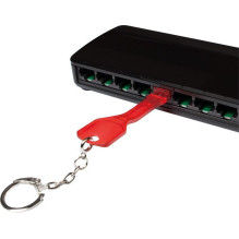 Logilink RJ45 port blocker set 10 pieces red + key