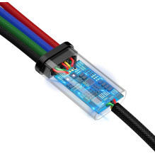 Kabelis Baseus cable USB 4in1 Lightning / 2x USB Type C / micro USB cable in nylon braid 3.5A 1.2m black (CA1T4-B01) Bla Kabelis Baseus cable USB 4in1 Lightning / 2x USB Type C / micro USB cable in nylon braid 3.5A 1.2m black (CA1T4-B01) Bla
