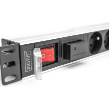 DIGITUS PDU 1U 7xCEE7 / 5 FR išėjimai 230V / 16A Juoda DIGITUS PDU 1U 7xCEE7 / 5 FR išėjimai 230V / 16A Juoda