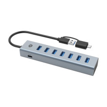 USB šakotuvas Conceptronic Conceptronic HUBBIES21GP USB 3.2 Gen 1 (3.1 Gen 1) Type-A 5000 Mbps Pilka