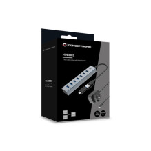 USB šakotuvas Conceptronic Conceptronic HUBBIES21GP USB 3.2 Gen 1 (3.1 Gen 1) Type-A 5000 Mbps Pilka