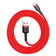 Baseus Lightning Cafule kabelis 2.4A 1m Red + Red (CALKLF-B09) Baseus Lightning Cafule kabelis 2.4A 1m Red + Red (CALKLF-B09)