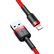 Baseus Lightning Cafule Cable 2.4A 1m Red + Red (CALKLF-B09) Baseus Lightning Cafule Cable 2.4A 1m Red + Red (CALKLF-B09)