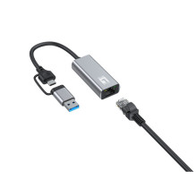 LevelOne Gigabit adapter USB-C / -A3.0- RJ45 2.5Gbps LevelOne Gigabit adapter USB-C / -A3.0- RJ45 2.5Gbps