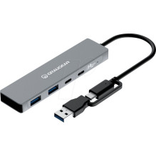 GRAUGEAR 4 prievadų USB šakotuvas 2x USB-C ir 2x USB-A 10Gbps