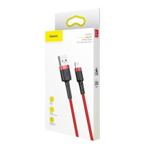 Baseus Lightning Cafule Cable 2.4A 1m Red + Red (CALKLF-B09) Baseus Lightning Cafule Cable 2.4A 1m Red + Red (CALKLF-B09)