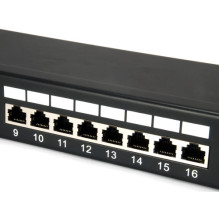 Equip 19" ryšio skydelis 24xRJ45 Cat5e FTP 1U 100MHz RAL9005 Equip 19" ryšio skydelis 24xRJ45 Cat5e FTP 1U 100MHz RAL9005
