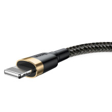 Baseus Lightning Cafule kabelis 2A, 3m Gold / juodas (CALKLF-RV1) Baseus Lightning Cafule kabelis 2A, 3m Gold / juodas (CALKLF-RV1)