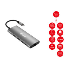 Equip Dock 9-1 USB-C- HDMI, GbE, 2x USB-A3.2, USB-C3.2, + 0.25m dokstacija Equip Dock 9-1 USB-C- HDMI, GbE, 2x USB-A3.2, USB-C3.2, + 0.25m dokstacija